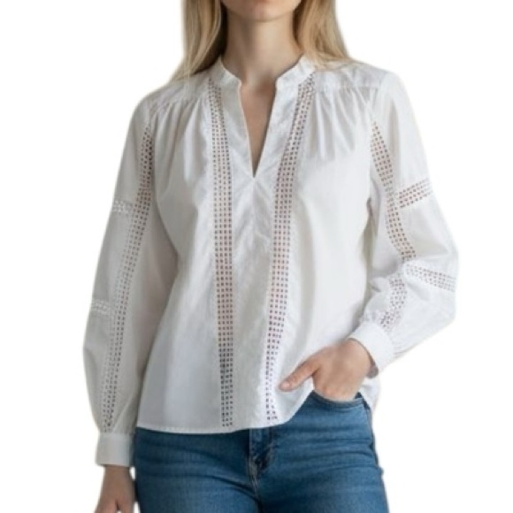 WHITE HOUSE BLACK MARKET POPOVER WITH CUTOUTS